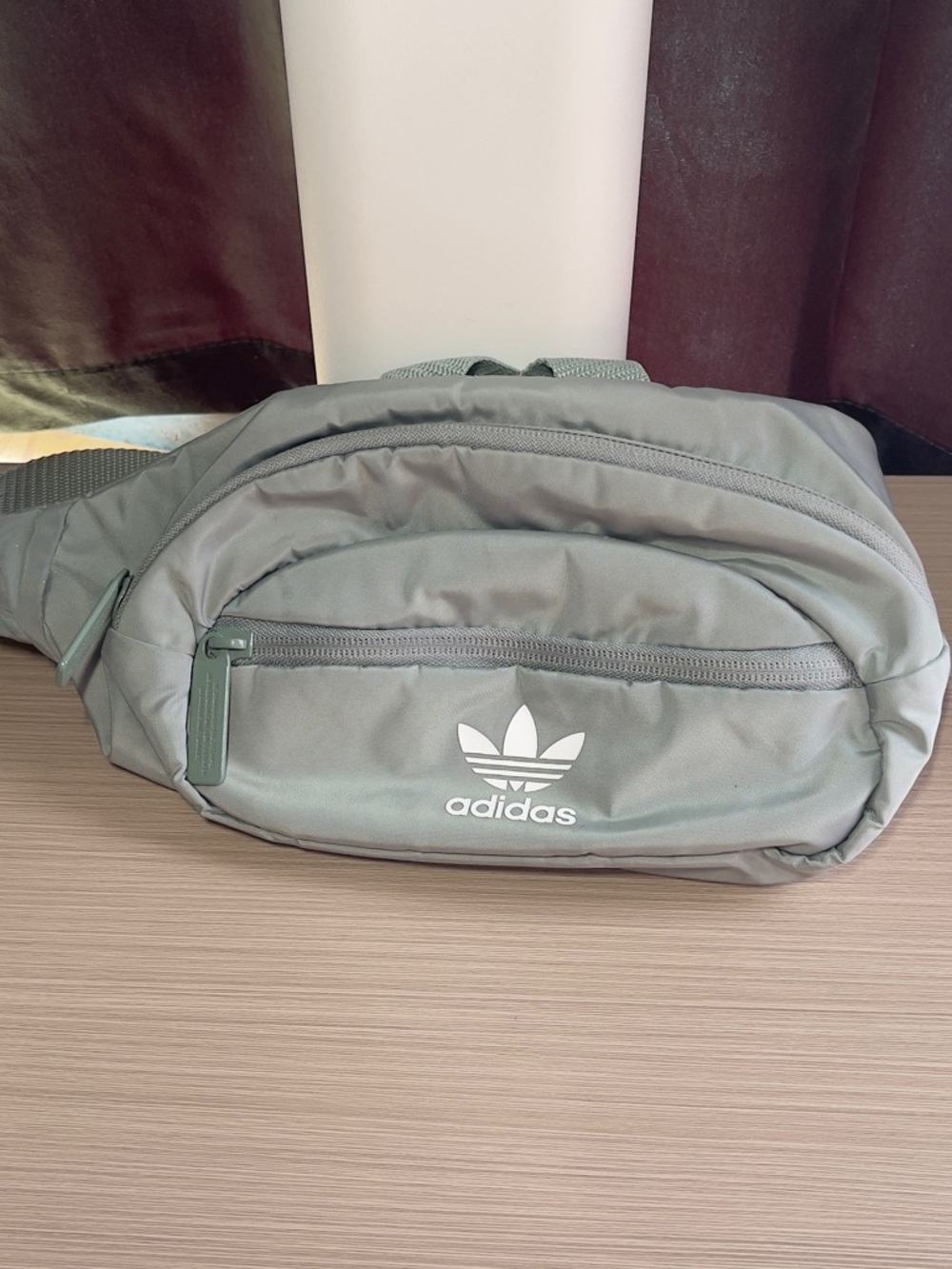 adidas Sage Green Trefoil Waist Bag